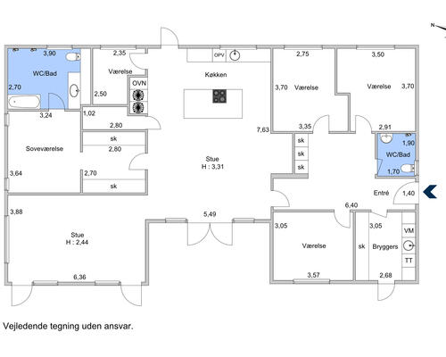 7 værelses hus i Frederikssund