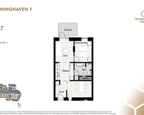 2 værelses lejlighed i Tilst