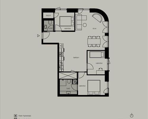 4 værelses lejlighed i København Ø