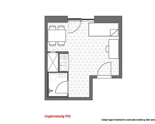 1 værelses lejlighed i Vanløse