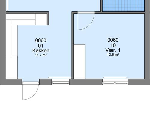 2 værelses hus i Vesløs