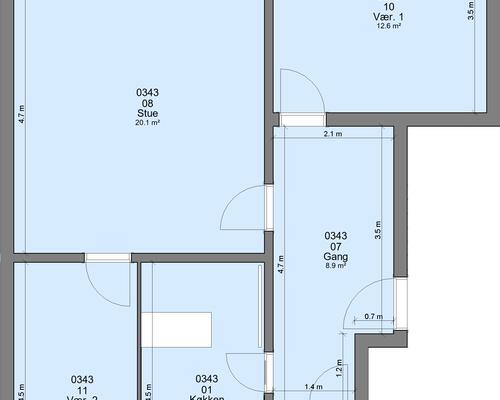 2 værelses lejlighed i Randers NØ