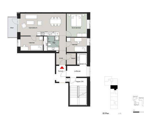 4 værelses lejlighed i København S