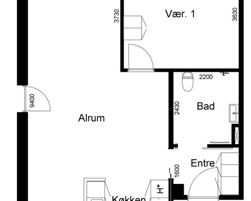 2 værelses lejlighed i Viborg