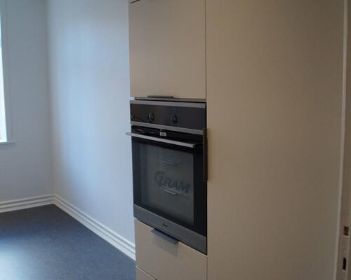 Nyrenoveret 2-værelses på 77 m2 i Aalborg Vestby – nyt HTH-køkken og vaskesøjle