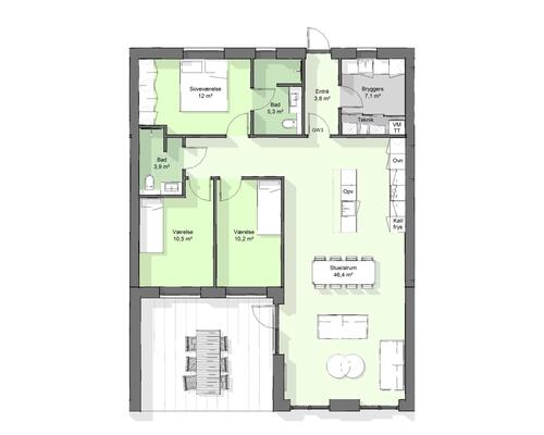 3 værelses hus i Aabybro