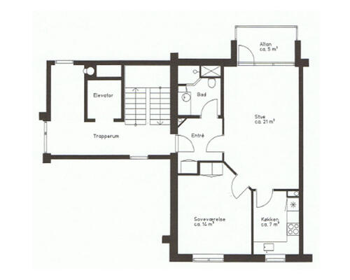 2 værelses lejlighed i Aalborg