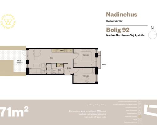 3 værelses lejlighed i København S