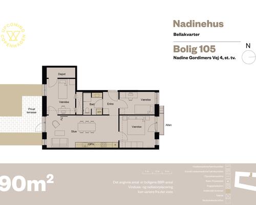 4 værelses lejlighed i København S