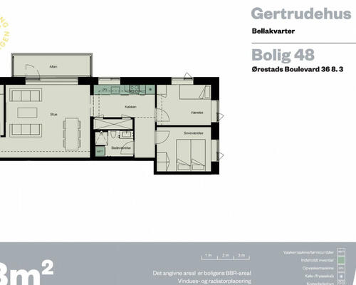 4 værelses lejlighed i København S