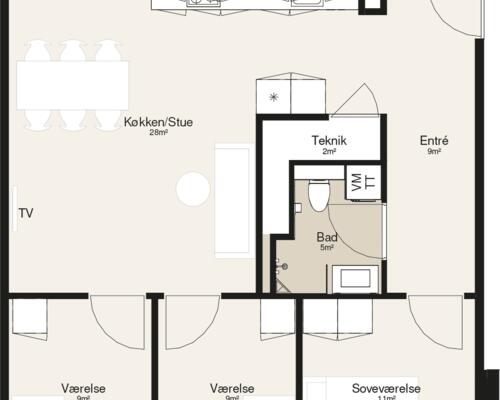 4 værelses lejlighed i Viborg