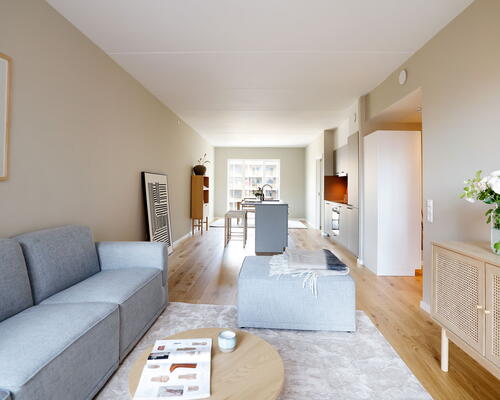 UN17 Søen - 4 vær. lejebolig med altan og udsigt til Fælleden – Perfekt familie- eller delebolig