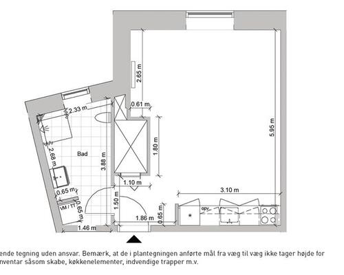 1-værelses lejlighed i Svinget, Nye