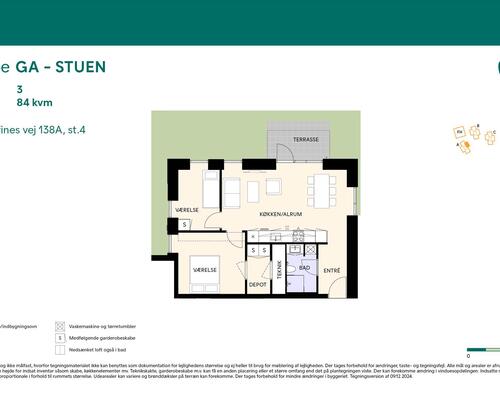 3 værelses lejlighed i Birkerød