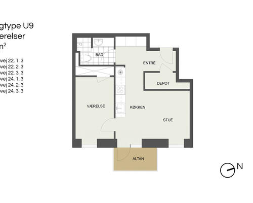 2 værelses lejlighed i Risskov