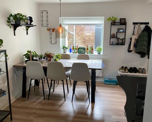 Fin lejlighed i midtbyen med lukket gårdhave, husdyr tilladt.