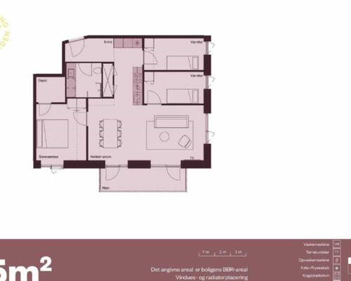 4 værelses lejlighed i København S