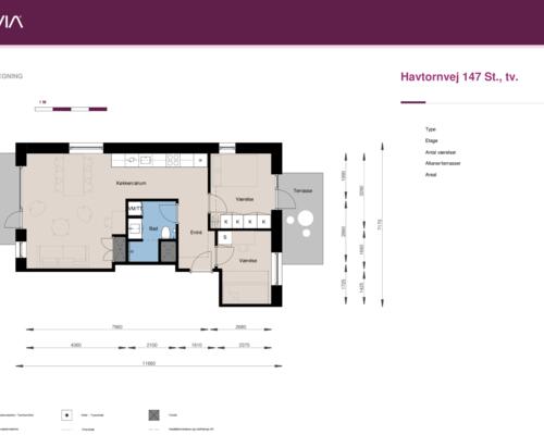 3 værelses lejlighed i Hedehusene