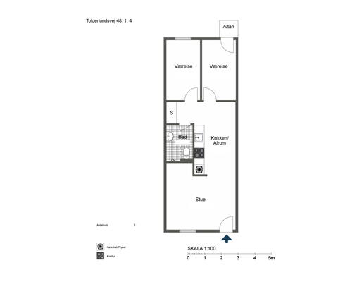 Perfekt studie- og delevenlig 3-værelses med altan!