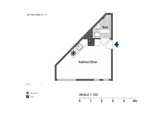 Veludnyttet 1 værelses lejlighed i skønne OdenseKUN 1 MÅNEDS DEPOSITUM