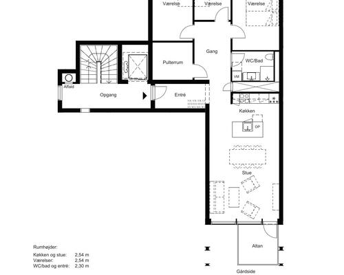 4 værelses lejlighed i Valby