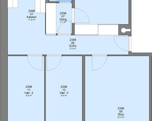 4 værelses lejlighed i Ringsted