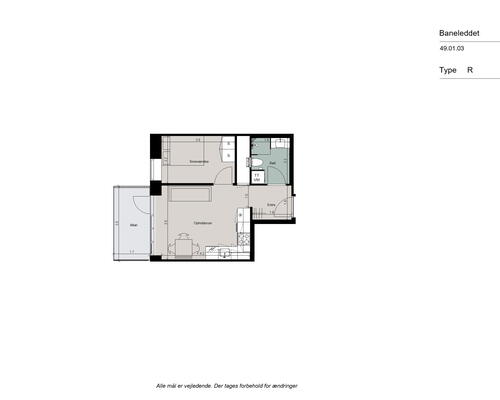 God 2-værelses med alt i hårde hvidevarer, moderne materialevalg og altan - Ingen bindingsperiode!