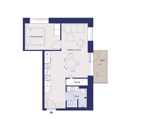 2 værelses lejlighed på Hvidovrevej i Hvidovre udlejes