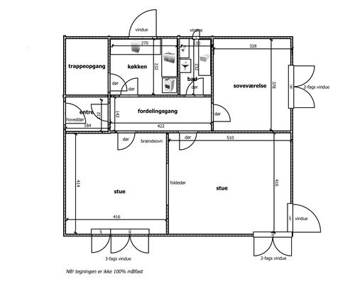 Lys 3-Værelses Lejlighed I Bindslev