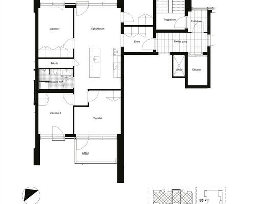 5 værelses lejlighed i Århus C