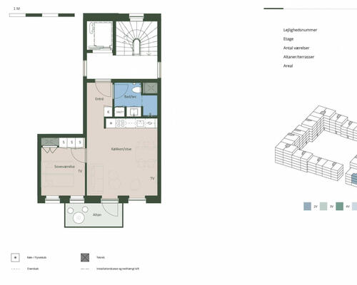 2 værelses lejlighed i Hedehusene