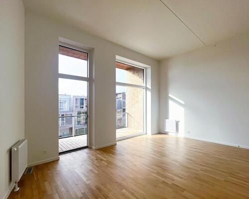 Rummelig bolig med solrig altan og terrasse