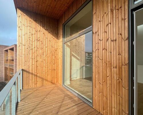 Rummelig bolig med solrig altan og terrasse