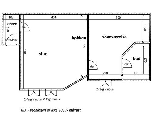 2-Værelses Lejlighed I Hjertet Af Hjørring.
