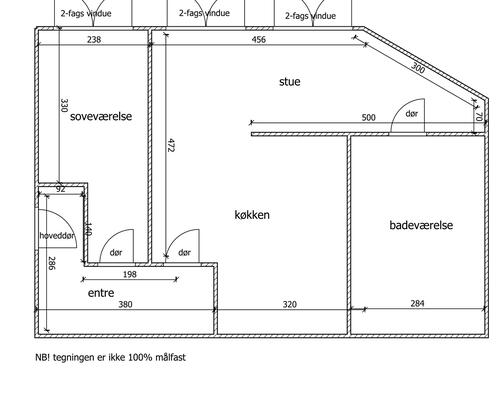 Lys 2-Værelses Lejlighed I Hjørring