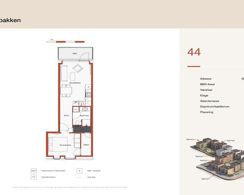 2 værelses lejlighed i Hedehusene