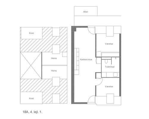 3 værelses lejlighed i Århus C