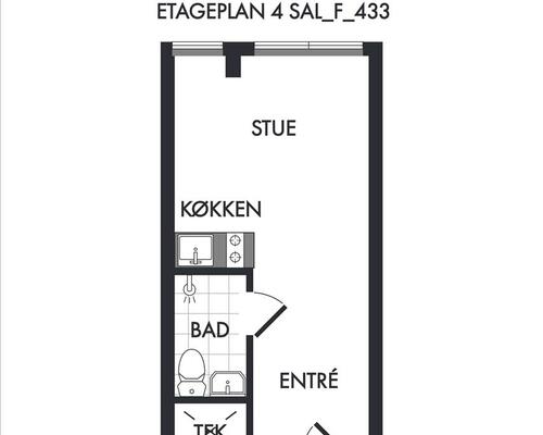 1 værelses lejlighed i Frederiksberg