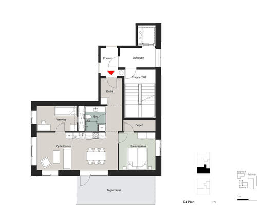 3 værelses lejlighed i København S