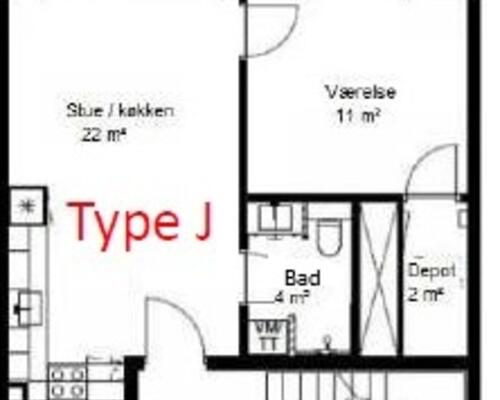 2 værelses lejlighed i Risskov