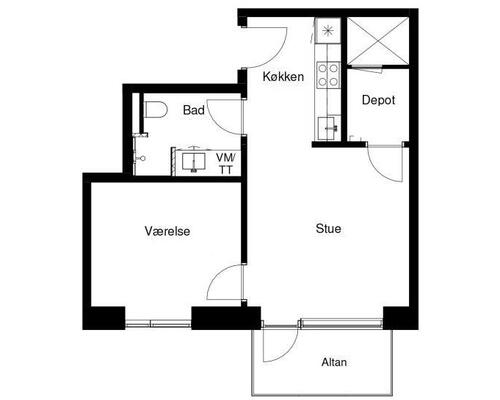 2 værelses lejlighed i Risskov