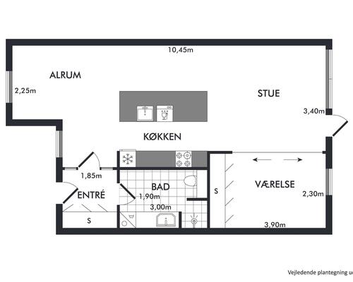 2 værelses lejlighed i Højbjerg