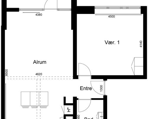 2 værelses lejlighed i Ikast