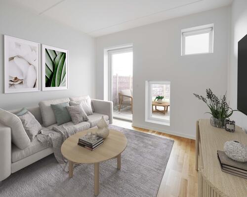 Hyggelig 2-værelses med terrasse og tæt på Aarhus