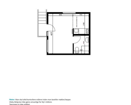 1 værelses lejlighed i Aalborg