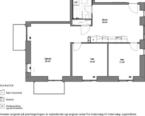 3 værelses lejlighed i Århus N