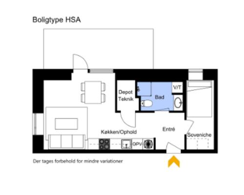 Nyopført lejlighed i Hortensiahaven