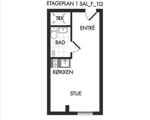 1 værelses lejlighed i Frederiksberg