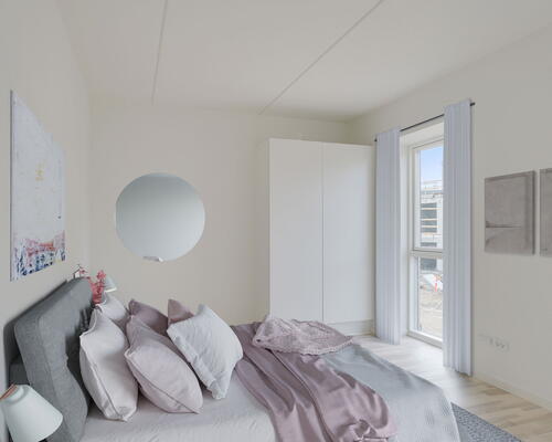 Egedal Stationsby - God 3 vær. lejlighed med privat terrasse ud mod de grønne områder