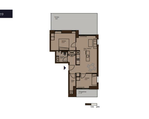 Egedal Stationsby - God 3 vær. lejlighed med privat terrasse ud mod de grønne områder